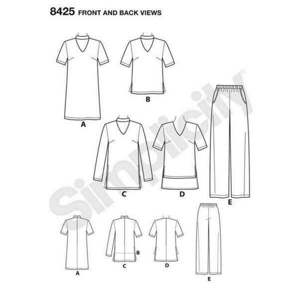 Simplicity 8425 Misses Tunic Dress Pants Sewing Pattern Sizes 4-12 - Picture 3 of 3